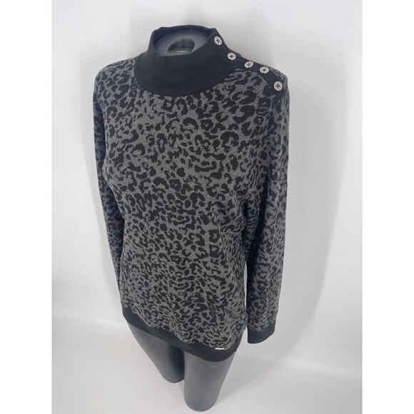 Calvin Klein Womens Leopard print Sweater (B18#8) - Picture 4 of 13